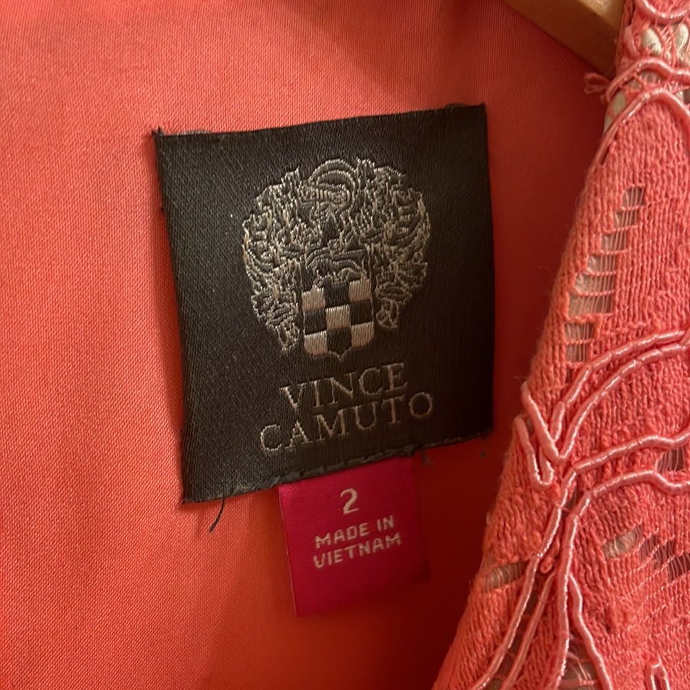 Vince Camuto pink lace dress size 2 - Picture 9 of 14